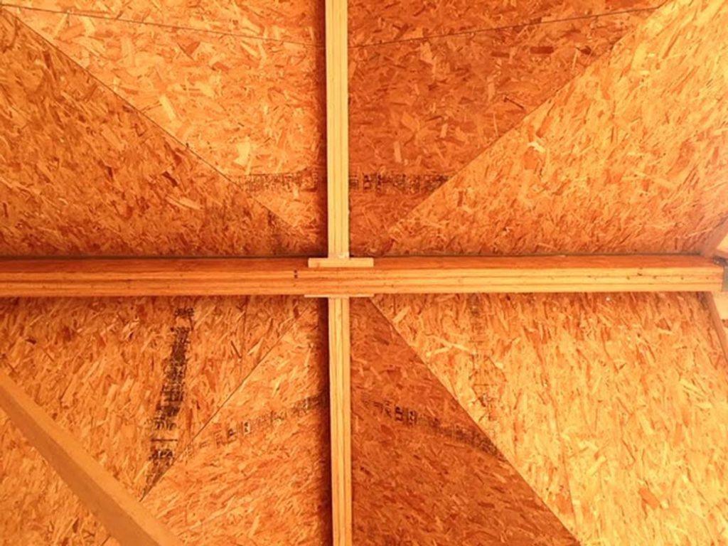 This picture is shows the ceiling design of the roof and how accurate ACME panels were – no additional cuts were needed to fit these 4 rooflines together.
