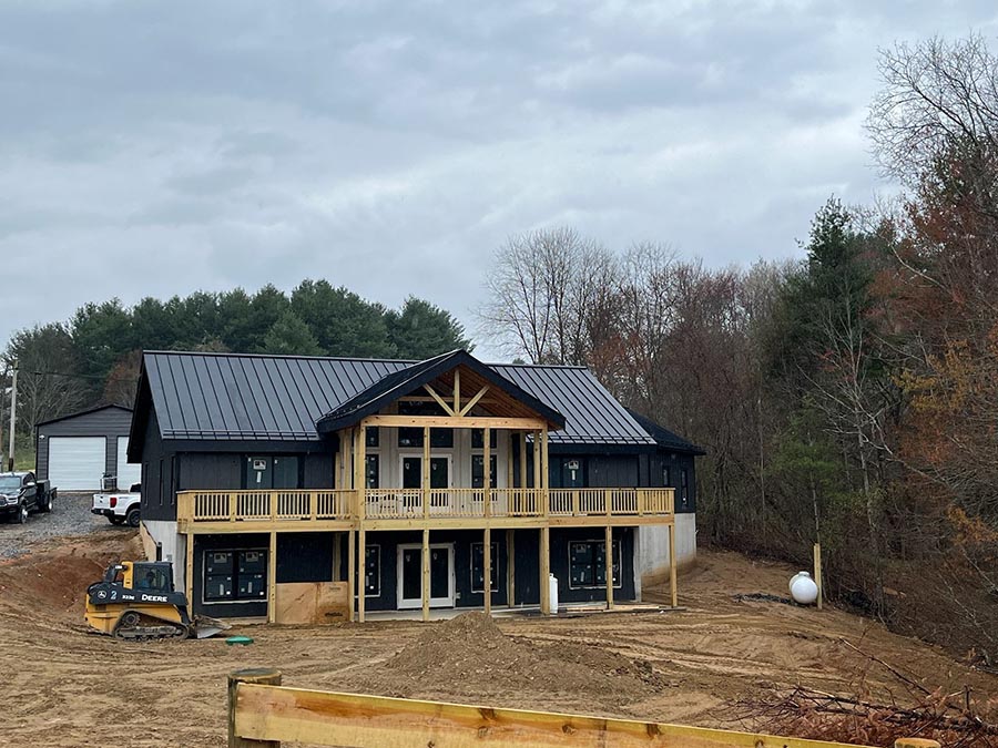 finished exterior of a structural insulated panel home in Riner VA