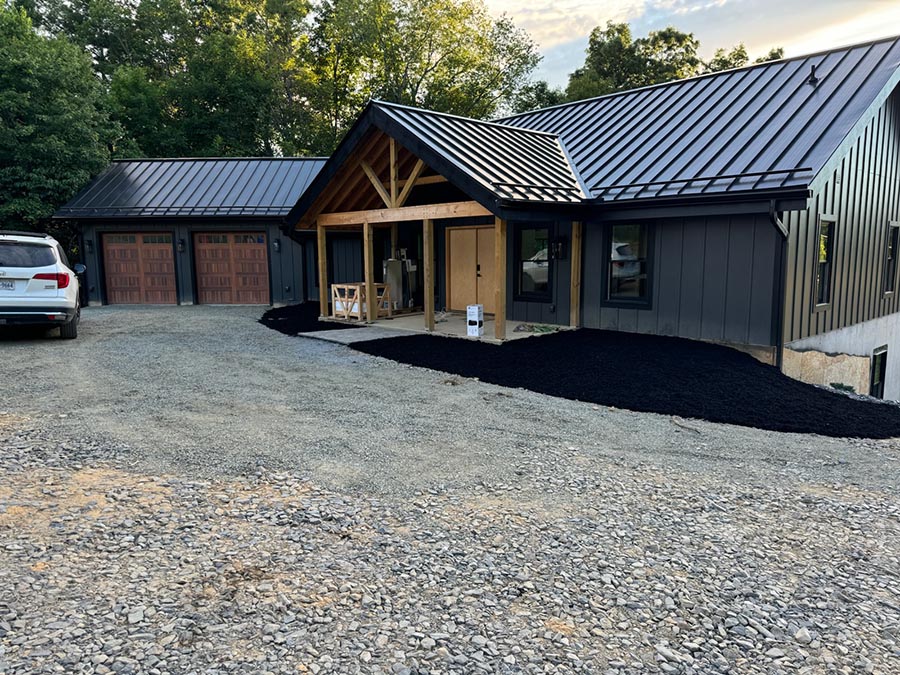 finished exterior of a structural insulated panel home in Riner VA