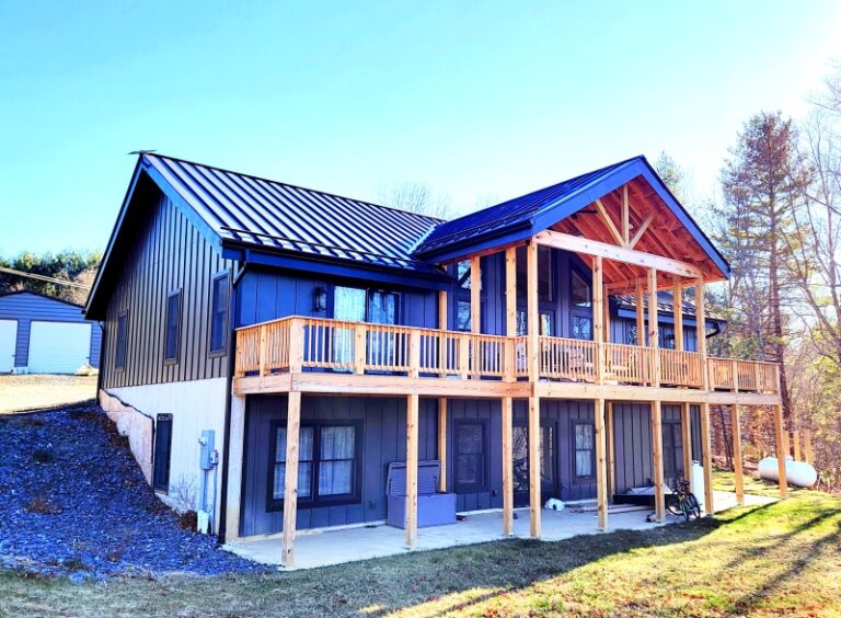 completed exterior of a custom home in Virginia built with SIPs